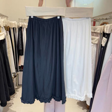 韩版2025春夏新款十三行小清新淑女休闲显瘦百搭抽绳木耳边半身裙