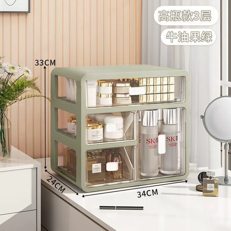 Cosmetic table transparent storage box, lipstick, dressing table, makeup box