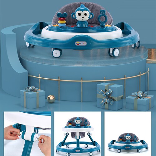 Multifunctional Anti-O-Leg & Tumble-Proof Baby Walker for Boys and Girls – Pushable Toy to Help Little Ones Learn to Walk