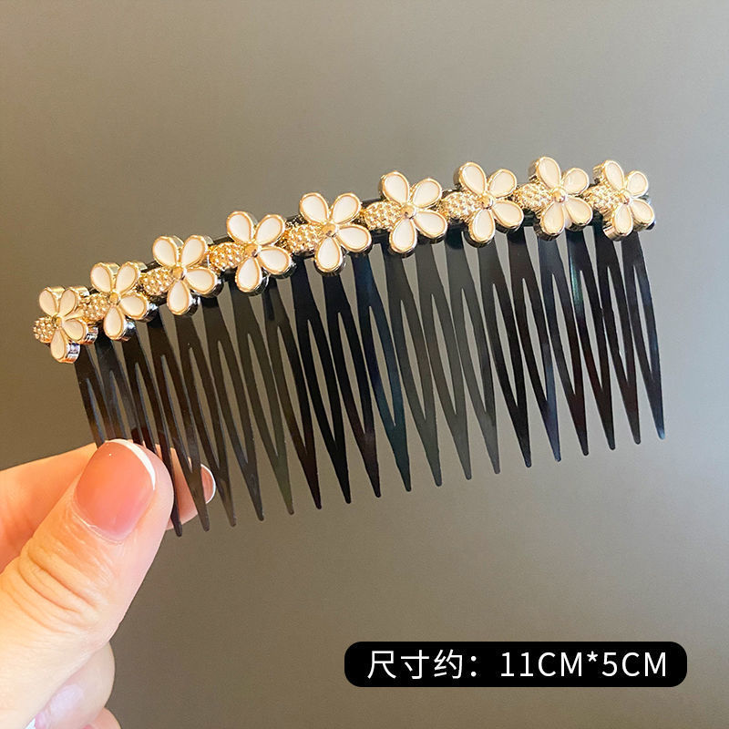 Nuevo estilo de Peine del pelo hembra insertar peine accesorios para el cabello flequillos horquilla Cabeza trasera tocado antideslizante pelo roto acabado artefacto horquilla