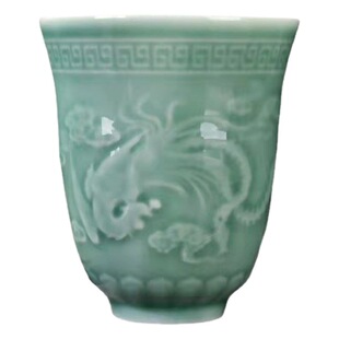 Celadon чашка карпа чашка керамическая чашка кунг-фу большая чашка Master чашка кленового листа розовый зеленый брат чашка для печи