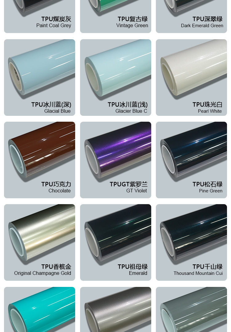Tpu Color-Changing Film Crystal Battle Green Ppf Color Car Wrap Color Film Paint Protection Film Self-Healing Car Film