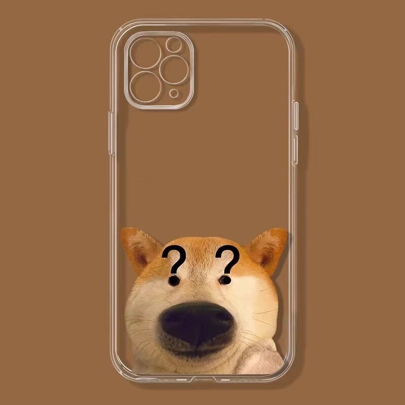 Creative Dog and Cat Expressions Suitable for Apple 17 Phone Case Iphone13/14/12/11 Transparent XS Case Xr