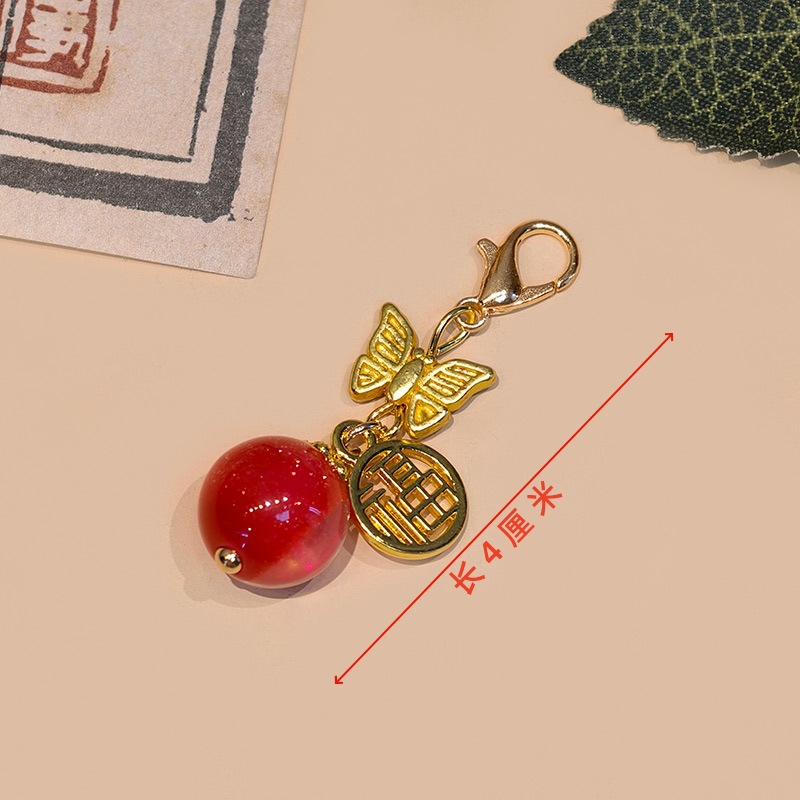 国民スタイル合金竹フレッシュピンクフラワーペンダント中国ベルペンダント古代スタイルチャイナ韓服衣類アクセサリー