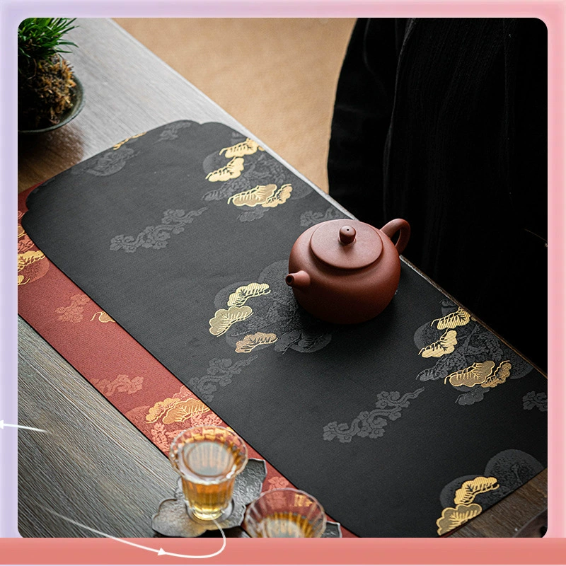 ➺ Ткань для чая Cloud Pine Brocade, скатерть для чая в стиле дзен, коврик для чая, японский чайный коврик для чайной церемонии, маленький чайный коврик, хлопковый льняной чайный коврик, чайный поднос