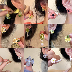S925銀針春夏小清新花イヤリング女ins風小衆高級感ピアスアクセサリー卸売り