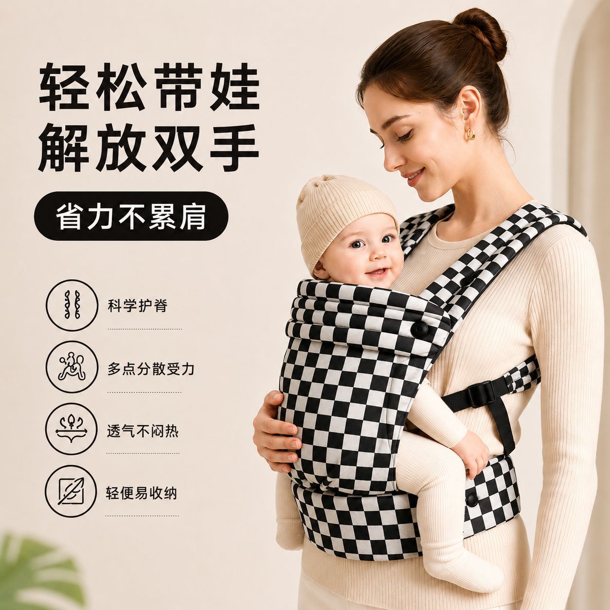 Transfronterizo cuatro estaciones de doble hombro cinturón para bebés, banco de cintura para niños, mochila para bebés, artefacto para bebés, toalla de espalda ligera