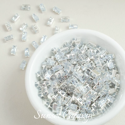Drill Copper Plated 18K Gold: Zərgərlik ara hissələri - ice-white-blue-silver-base-30-pieces-36mm