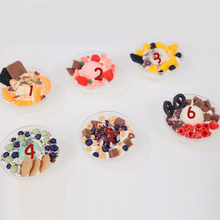 新款创意谷物甜甜圈草莓橘子冰淇淋香薰蜡烛手工仿真麦片碗大豆蜡