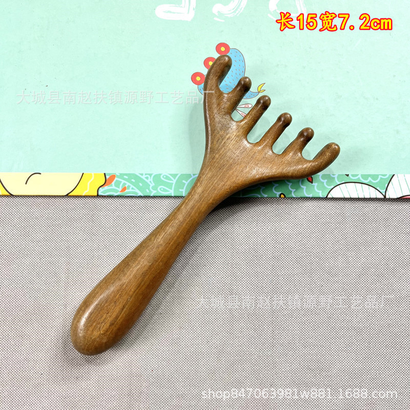 卸売りの新型檀木鹿の角の熊手の多機能マッサージの櫛の鼻のスクレーパーの震え音の速手は生放送して爆発的に代行します。|undefined