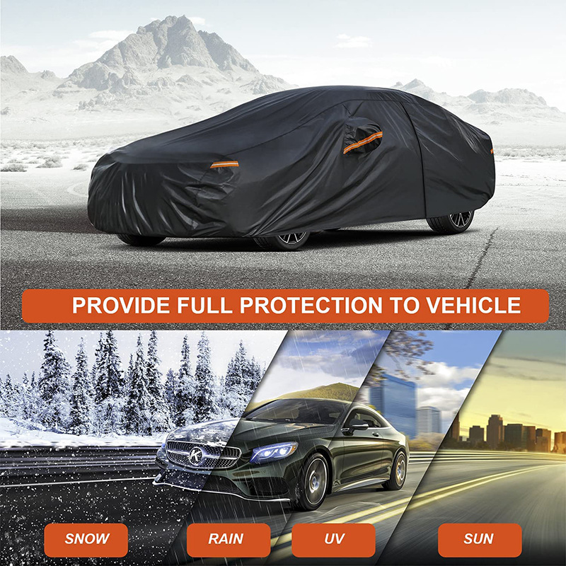 Funda para coche PEVA acolchada de doble capa, a prueba de sol, lluvia y nieve, venta directa de fábrica en stock.