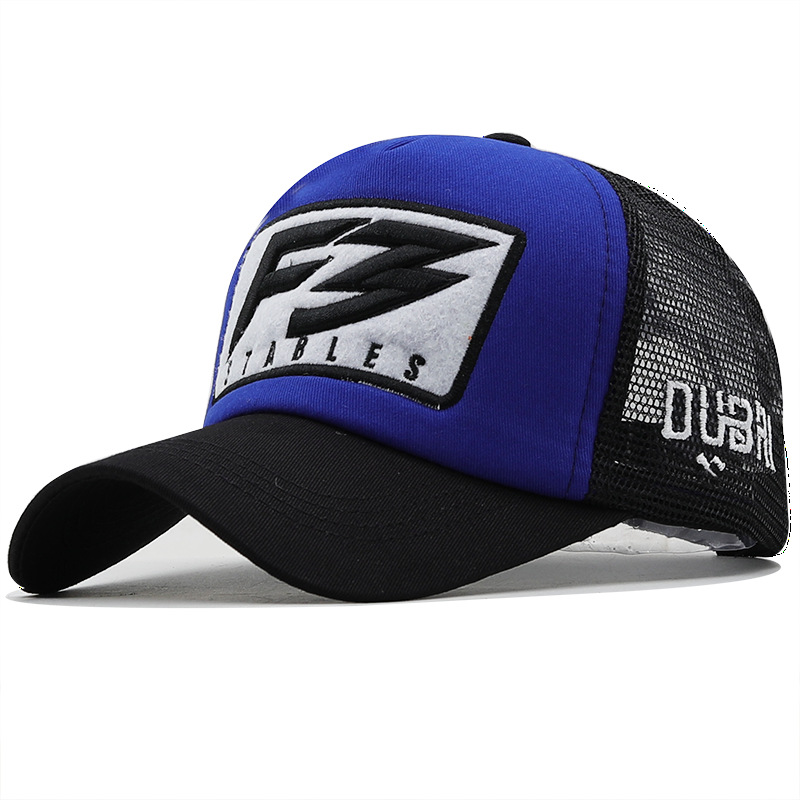 Unisex 3D Premium F3 Embroidered Baseball Cap Color Blocked Mesh Summer Outdoor Casual Fishing Duckbill Cap Adjustable One Size_voghion.com