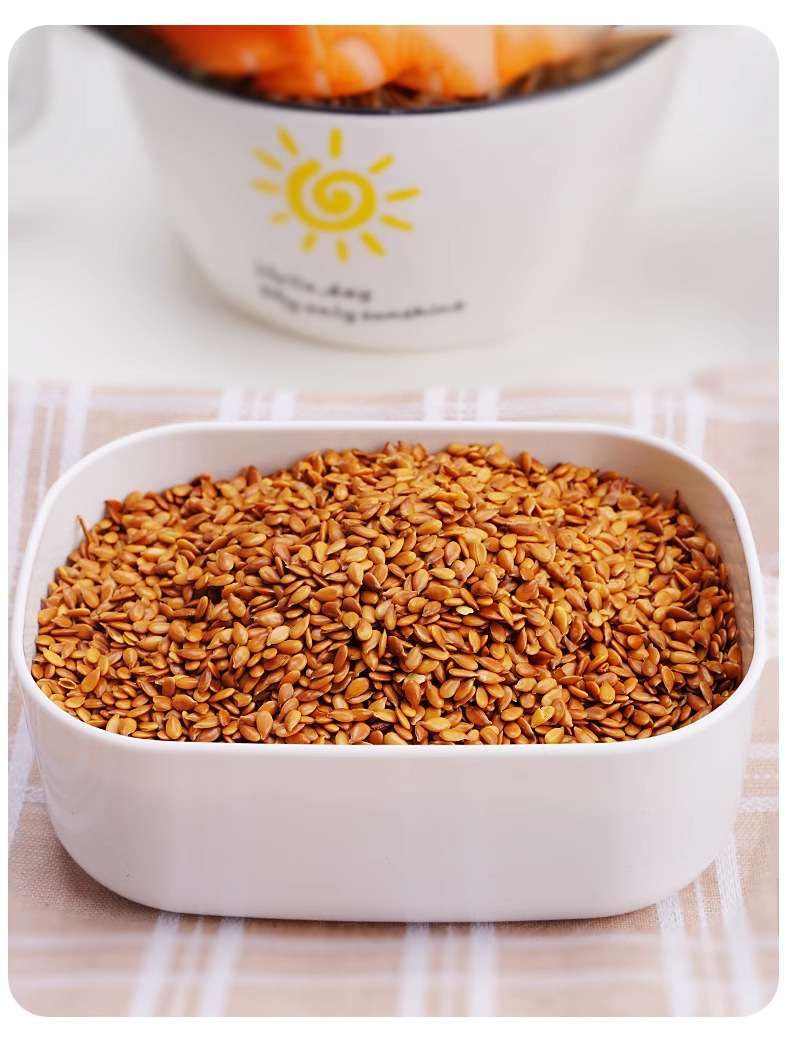 Natural Flaxseed Powder Ready to Eat Golden Linseed Meal Baking Supplement 170g Jar specifications