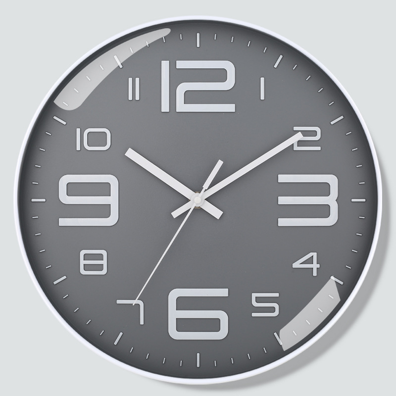 Reloj de pared de cuarzo 8 pulgadas 20CM estéreo silencioso digital creativo moda casa salón al por mayor
