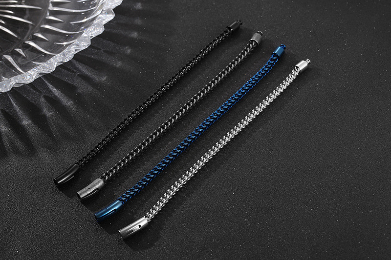 35g Weight Simple Style Geometric Stainless Steel Plating Bracelets 1 Piece
