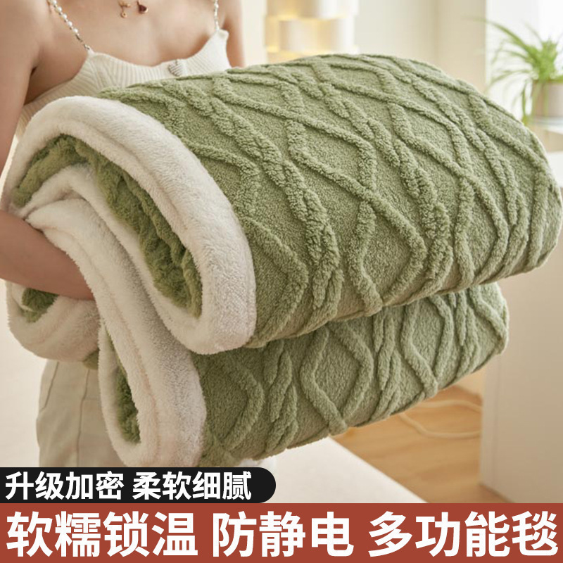Nuevo comercio exterior transfronterizo amazon mantas de peluche de color sólido engrosar la siesta de oficina mantas de regalo mantas de fábrica cabello recto