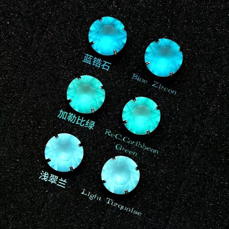 Frosted Jade Surface Milk Blue Huazi·Poseidon Blue Ear Bone Stud Titanium Steel External Spiral Ear Stud Cochlear Stud New Model Wholesale