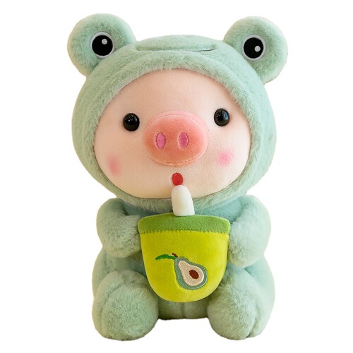 Cute Transformation Milk Tea Pig Doll Piglet Plush Toy Pillow Girl Small Doll Eight-Inch Doll Gift