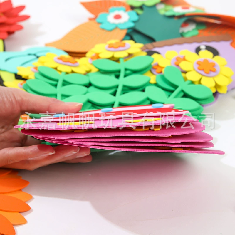 Wall decorations for kindergarten for elementary school students, flowerpot from foam, layout
