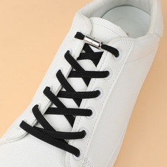 1.99運費一件代發成人兒童扁平免綁免系彈力鬆緊懶人鞋帶金屬