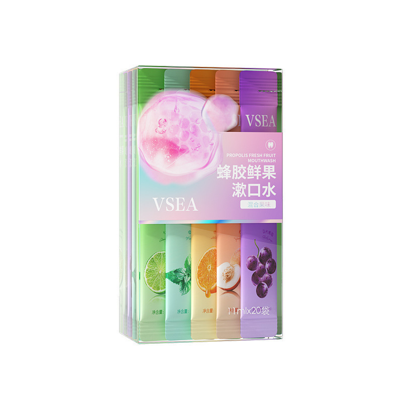 VSEA enjuague bucal para la limpieza oral, cuidado de los dientes, sabor mixto, enjuague bucal desechable, sabor a menta image 12