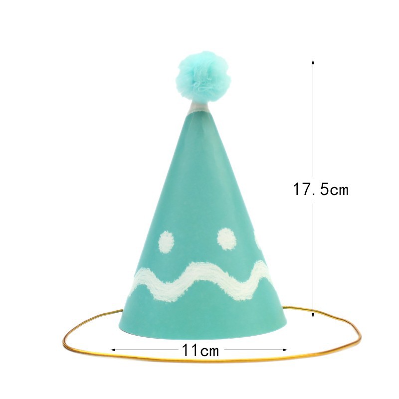 Sombreros de cumpleaños de embalaje independiente, sombreros de fiesta, sombreros de punta, sombreros de fiesta para bebés, sombreros de pastel