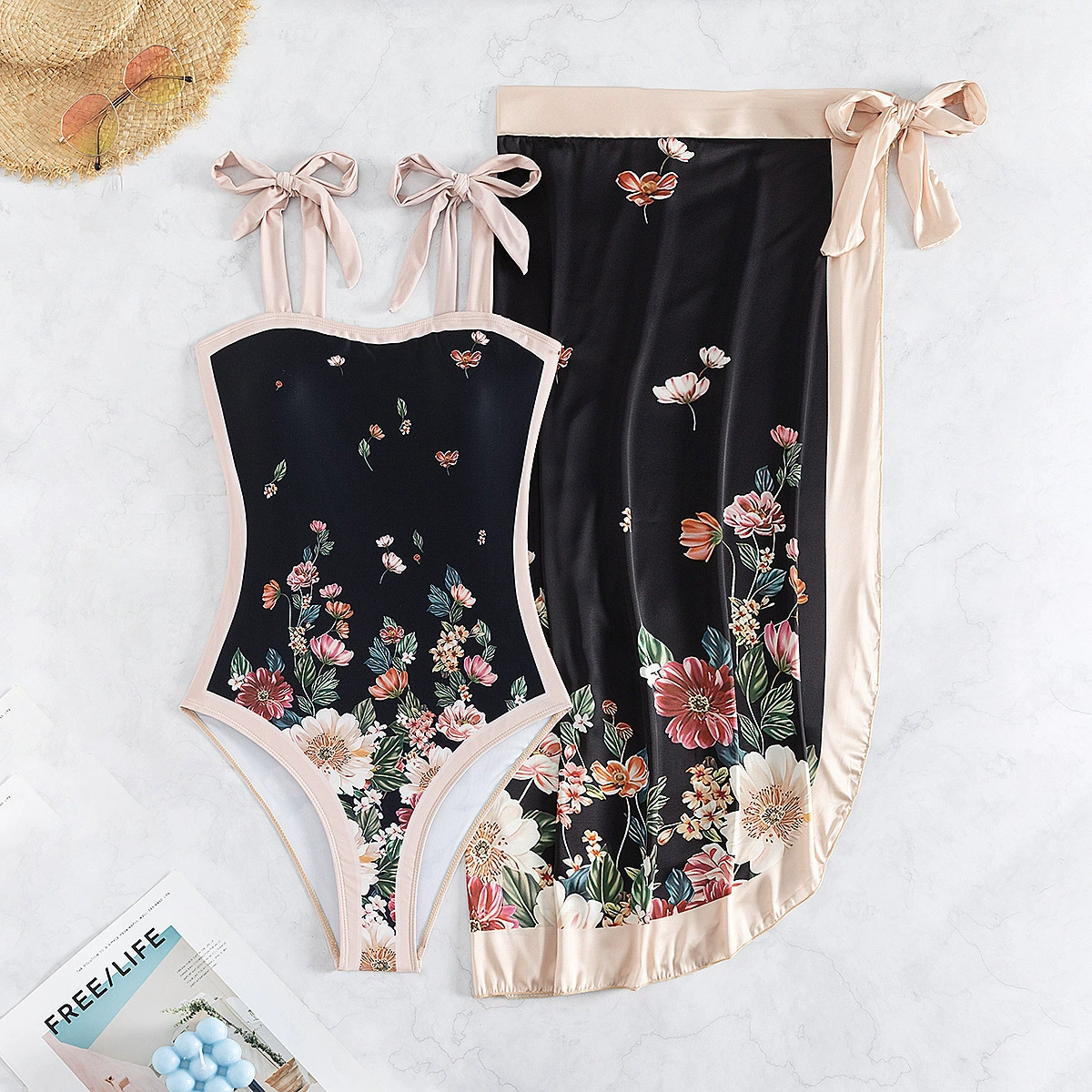Брендовые ретро секс swimsuit, комплект, пляжное платье, юбка, (торговля кросс-границей)