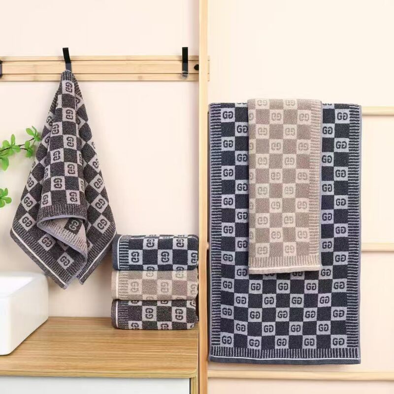 Factory wholesale towel jacquard broken thickened large face towel adult couple absorbent face towel logo stall goods