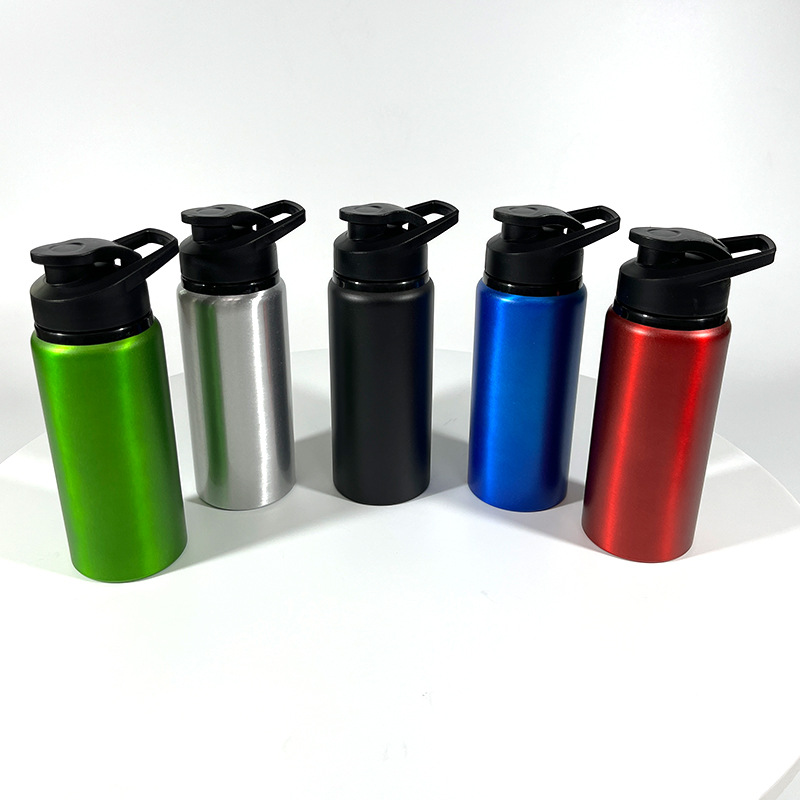 Botellas de agua deportivas de aluminio personalizadas para exteriores, vasos rectos de aluminio para ciclismo de montaña y carretera, vasos publicitarios de fabricante para regalo.