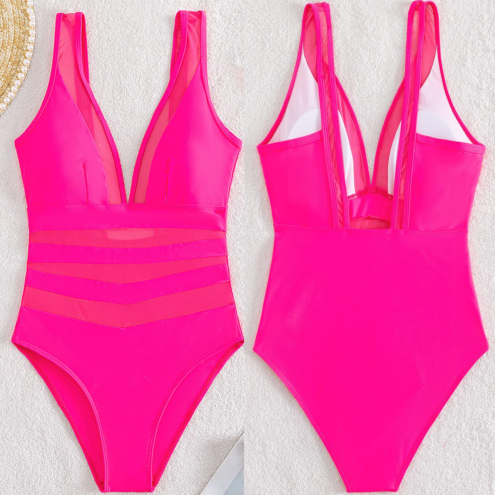 Women's Basic Lady Solid Color 1 Piece One Piece Swimwear display picture 5