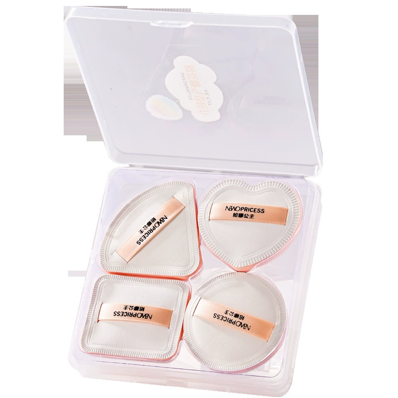 Cotton sponge, foundation, makeup primer, triangular loose powder, 4 pieces