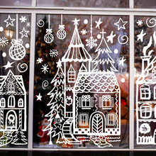 K 13906 Christmas Window Sticker ʥ������װ�δ���ֽ�羳