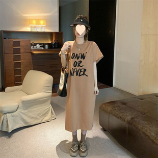 South Korea plus size T-shirt Women's Summer Loose Simple Dress Student Short-sleeved Base Shirt Top for Women