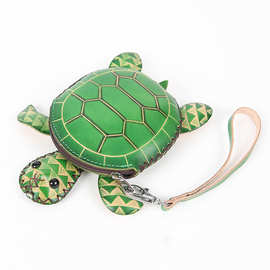迷你小乌龟海龟钱包手工制作真皮卡通学生零钱包女生可爱高级感