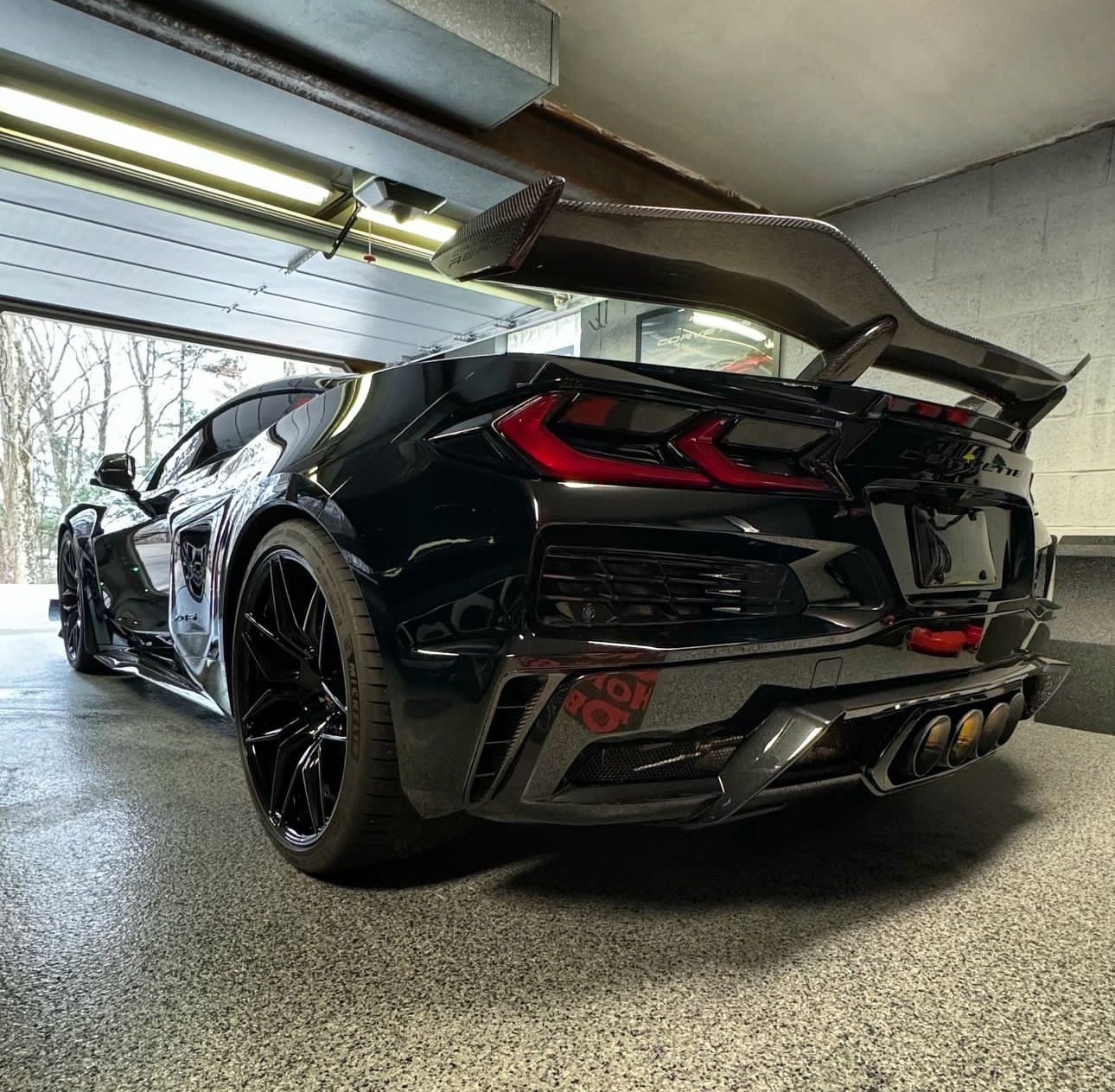 Suitable for Chevrolet Corvette C8 Z51 Stingray Upgrade to Z06 Carbon Fiber Rear Wing Dry Carbon Spoiler