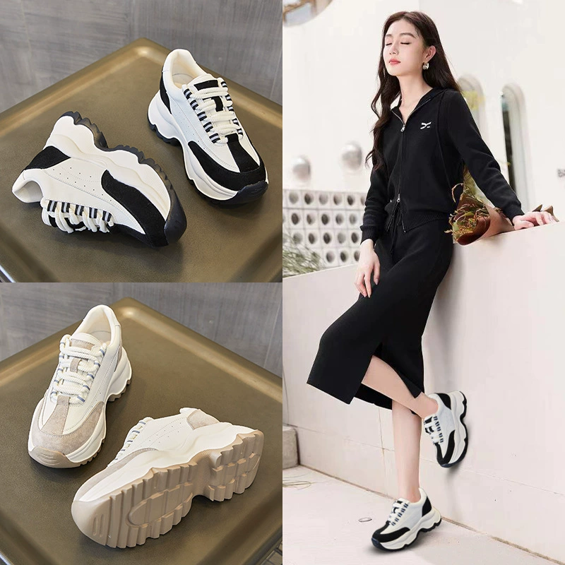 Обувь папы женский 2025 новый толстое дно для повышения воздухопроницаемости