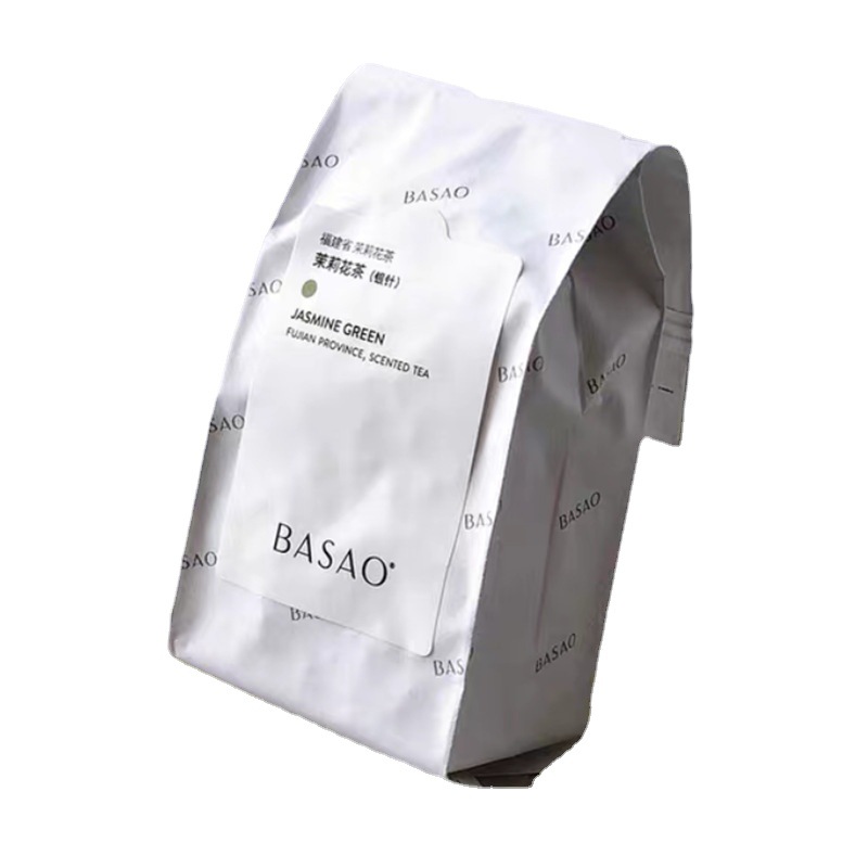 新品50克茉莉花茶牛皮纸纯铝自封袋 防潮避光纯铝佰朔茶叶包装袋