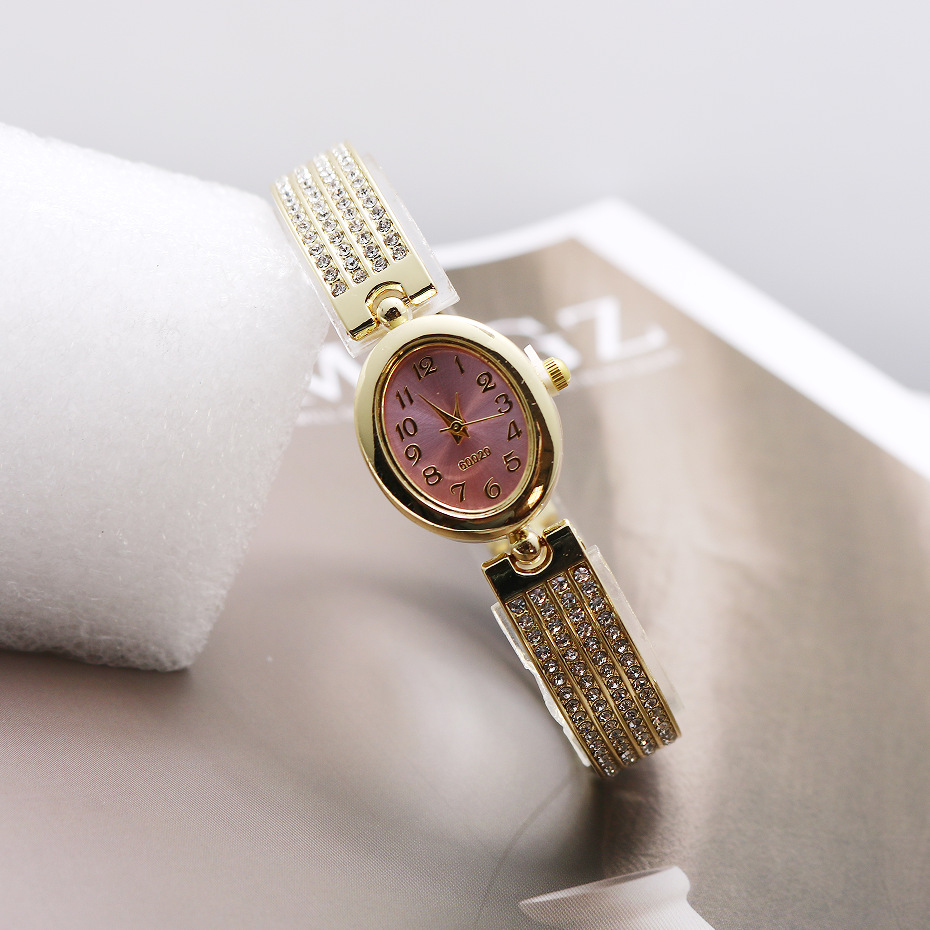 Stainless Steel Strap Material Casual Solid Color Jewelry Buckle Quartz Women's Watches
