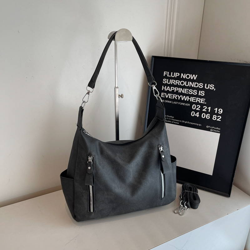 Bolsa de gran capacidad para mujeres 2024 otoño y invierno nuevo mochila mochila de textura esmerizada nicho bolso de hombro para viajar bolso de mujer