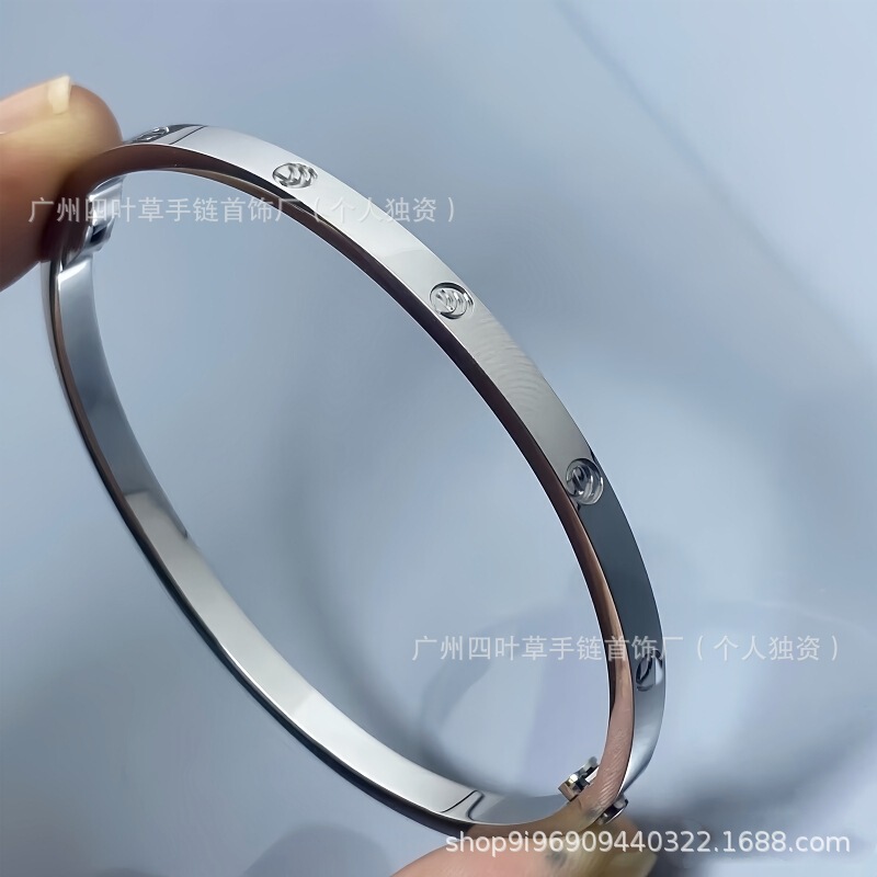 ハイバージョン Kajia LOVE ナローバージョン カスミソウ ブレスレット レディース V ゴールド厚メッキ 18K ローズゴールド フルダイヤモンド カップル ブレスレット 男女兼用|undefined
