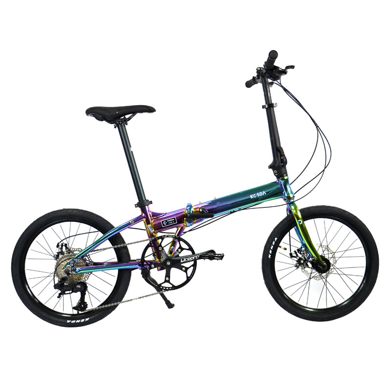 KOSDA20 Inch 9 Variable Speed Folding Bicycle Electroplated Aluminum Alloy Ultra Light Portable Male and Male Adult Student Bicycle