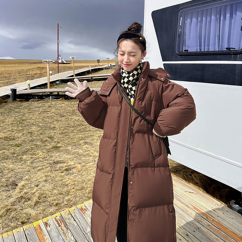 Women's Long Loose down Cotton Jacket, Hong Kong Style, Ins Trendy, Winter 2025 New Cotton Coat Women's Long Loose down Cotton Jacket, Hong Kong Style, Ins Trendy, Winter 2025 New Cotton Coat