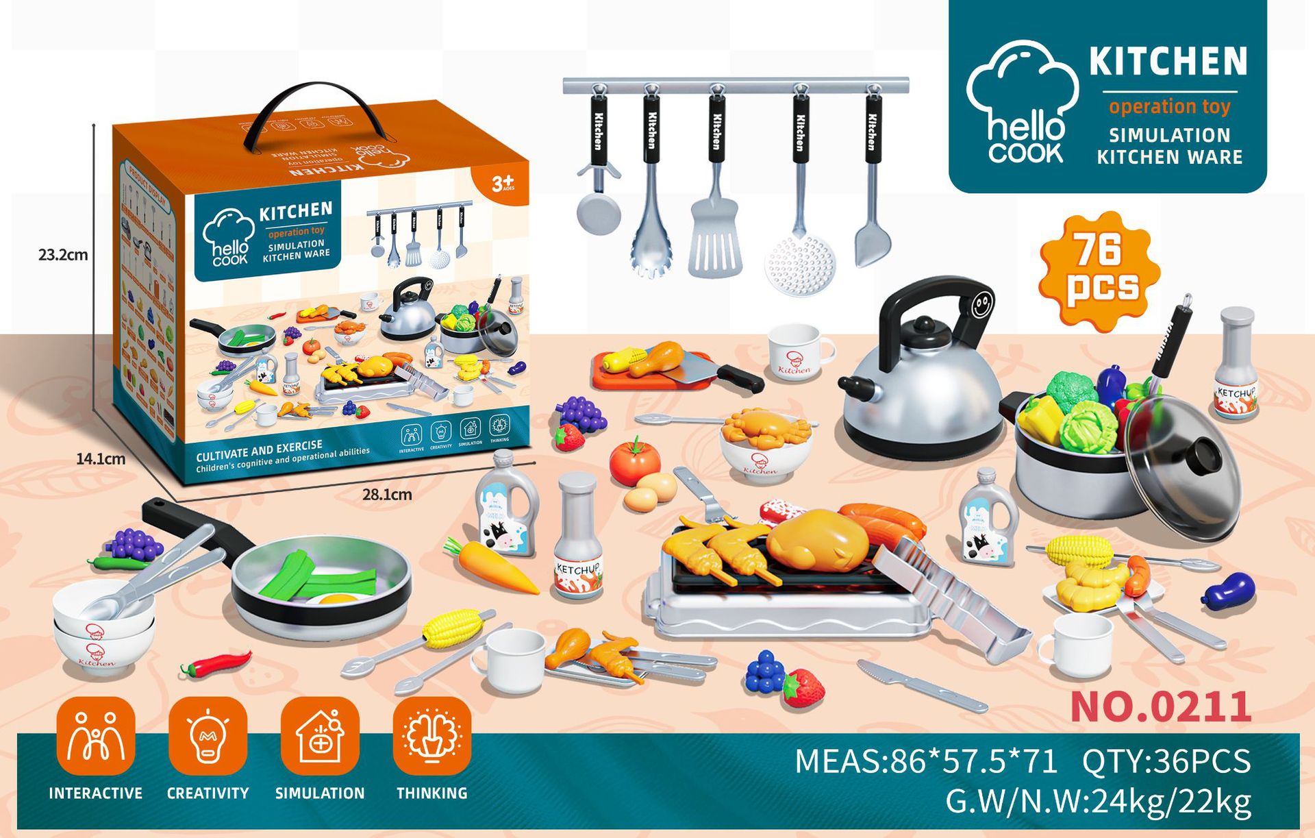 Transfronterizos nuevos niños juegan casa cocina juguetes diversión barbacoa cocina traje niños y niñas juguetes ventas directas de la fábrica