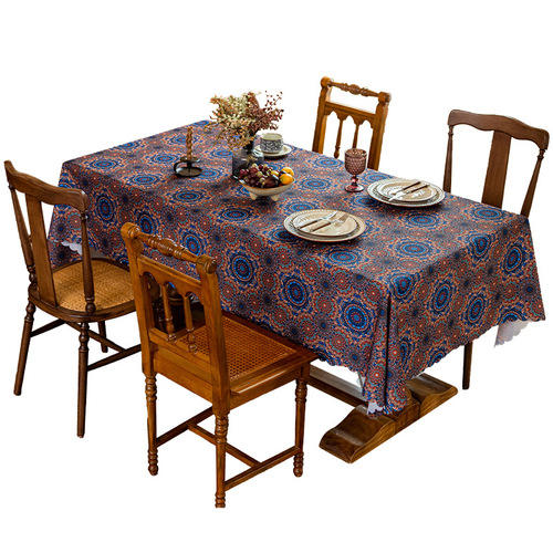 Bohemian Style Tablecloth Print Waterproof Dustproof Wear-resistant Dining Tablecloth Home Use Rectangle Coffee Tablecloth Cross-border Dedicated Supply