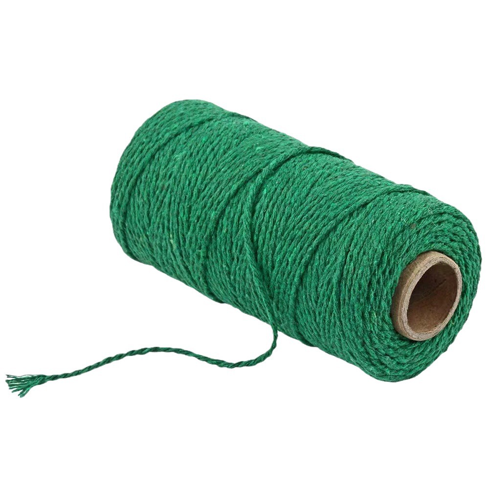 Fábrica al por mayor de 2mm color gancho bolsa tejida a mano DIY etiqueta de color hilo de algodón cuerda de encuadernación