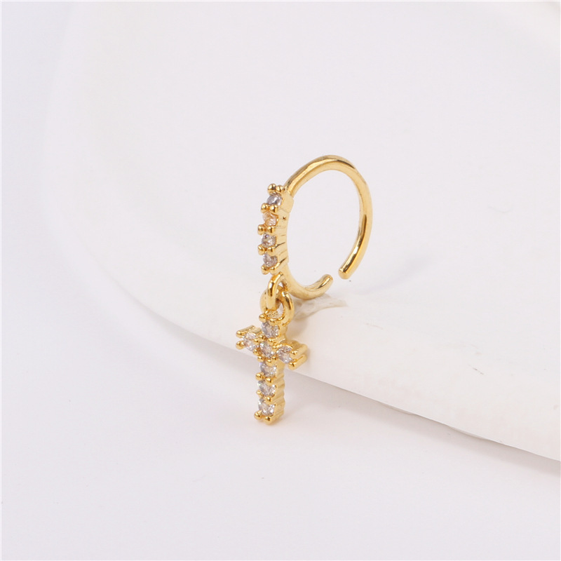 Piercing de nas inimă și pentagramă cu strasuri stil unisex_voghion.com