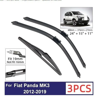 Fiat Panda 2012-2019 ön və arxa şüşəsilənləri 24+15+11