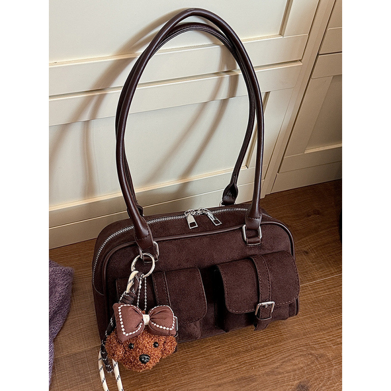 2026 Spring New Fashion Retro Boston Underarm Bag for Women, Large Capacity Tote Bag