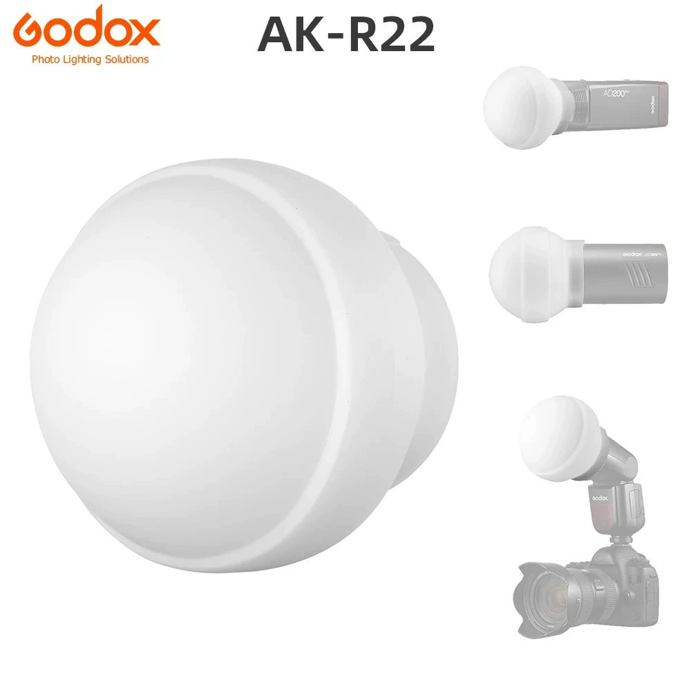 Godox AK-R22 силиконовый мягкий световой шар, подходит для Godox V1 AD100PRO H200R, насадка для мягкого света