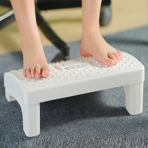 Roller footrest creative non-slip footrest office desk foot massage stool home bathroom footstool